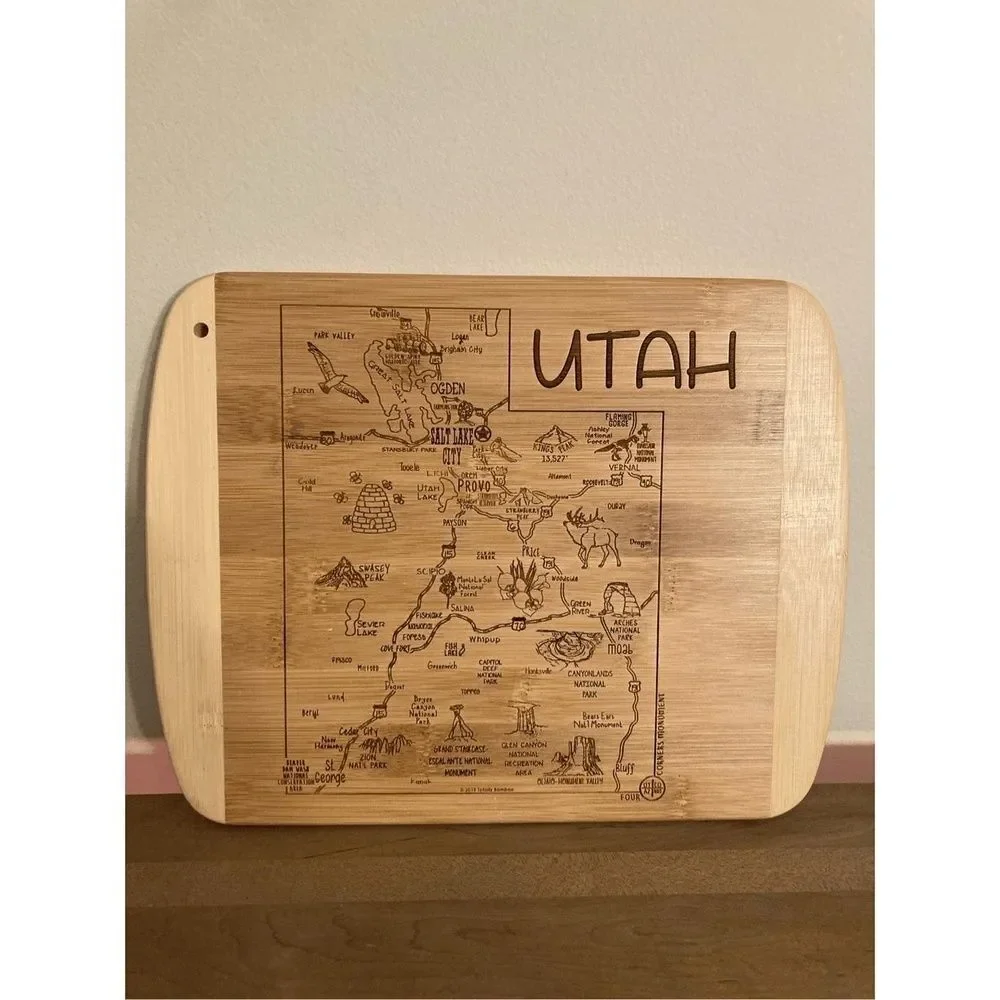 Totally Bamboo A Slice of Life Utah State Serving and Cutting Board, 11
